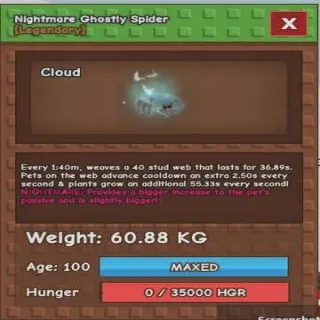 Huge Nightmare Ghostly Spider