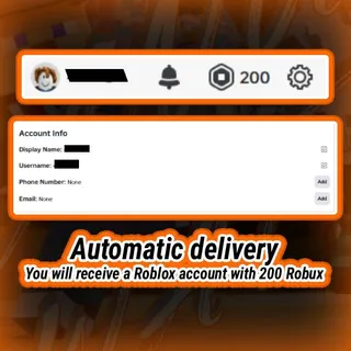 200 Robux (Account)