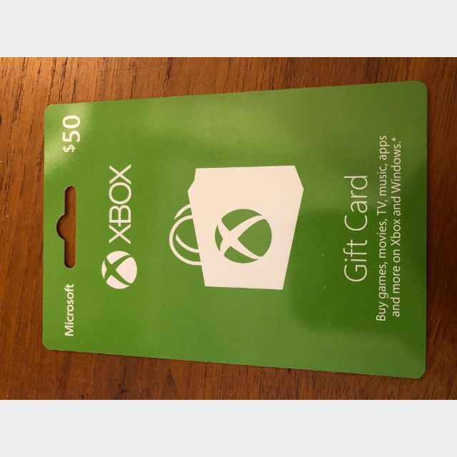 xbox $50 gift card