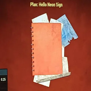 Hello Neon Sign Plan