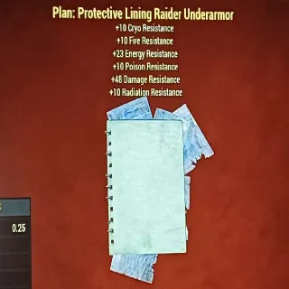 Protective Lining Raider Underarmor Plan