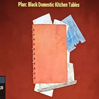 Black Domestic Kitchen Tables