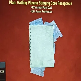 Gatling Plasma Stinging Core Receptacle Plan