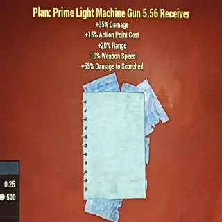 Prime Light Machine Gun 5.56 Receiver Plan