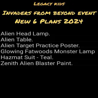 All 6 New Plans Invaders