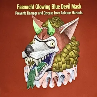 Glowing Blue Devil Mask
