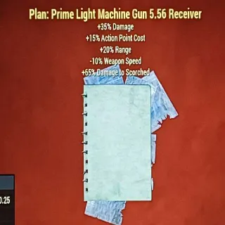Prime Light Machine Gun 5.56 Receiver Plan