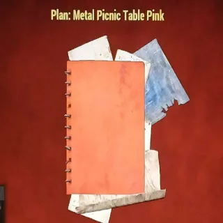 Metal Picnic Table Pink