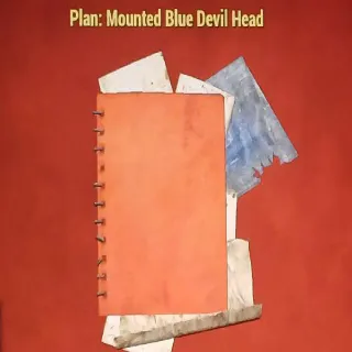 Mounted Blue Devil Head