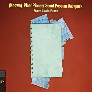 Pioneer Scout Possum Backpack Plan