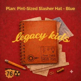 Pint-Sized Slasher Hat Blue Plan