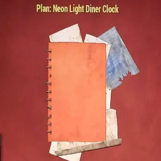 Neon Light Diner Clock