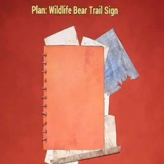 Wildlife Bear Trail Sign