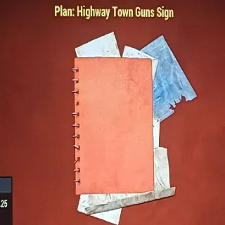 Highway Town Guns Sign Plan