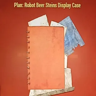 Robot Beer Steins Display Case