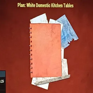 White Domestic Kitchen Tables