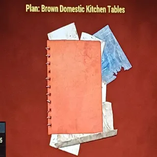 Brown Domestic Kitchen Tables