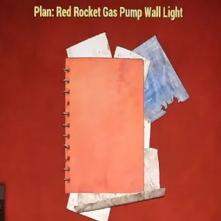 Red Rocket Gas Pump Wall Light Plan