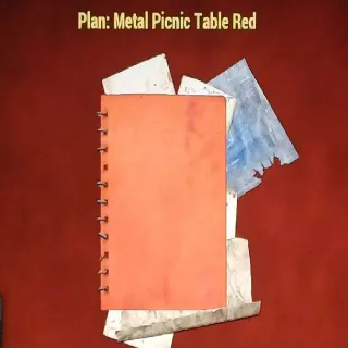 Metal Picnic Table Red