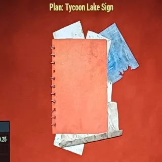 Tycoon Lake Sign Plan