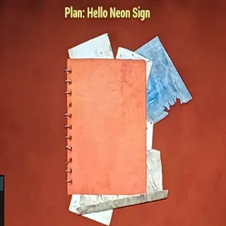Hello Neon Sign Plan