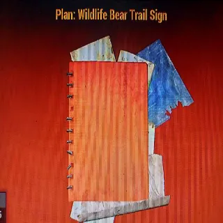 Wildlife Bear Trail Sign