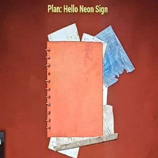Hello Neon Sign Plan