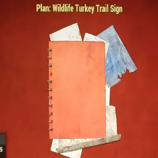 Wildlife Turkey Trail Sign