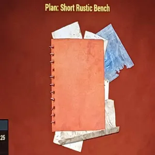 Short Rustic Bench Plan