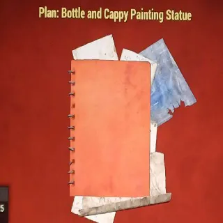 Bottle and Cappy Painting Statue