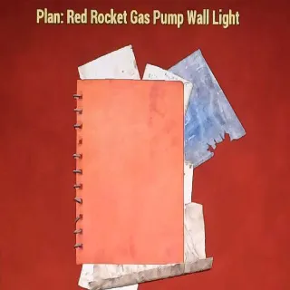 Red Rocket Gas Pump Wall Light