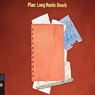 Long Rustic Bench Plan