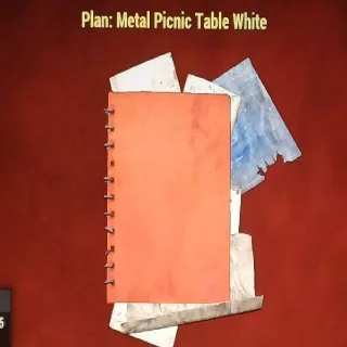 Metal Picnic Table White