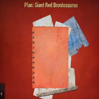 Giant Red Brontosaurus