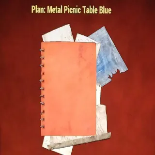 Metal Picnic Table Blue