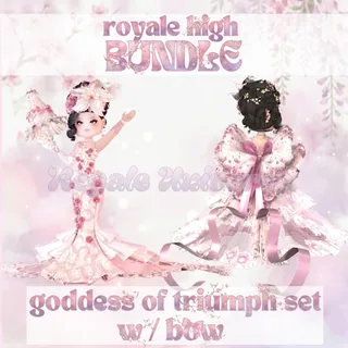 ROYALE HIGH GODDESS OF TRIUMPH🎗️ SET / W BOW