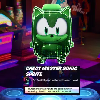 Cheat master Sonic sprite