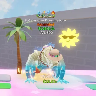 🔥SUMMER ASCENDED IL CANNONE DOMINATORE 126Qi/s LVL 300 | 4T⚡FAST DELIVERY 🚀 GO UP FOR BRAINROTS FORTNITE