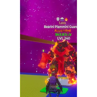 🔥LAVA ASCENDED BEARINI PLAMMINI GUARDINI 43.8Qi/s LVL 240 | 3T ⚡FAST DELIVERY 🚀 GO UP FOR BRAINROTS FORTNIT