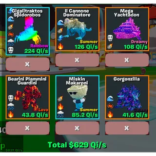 🔥 4 Ascended + 2 Divine | Total 629 Qi/s | High Value Collection 💎