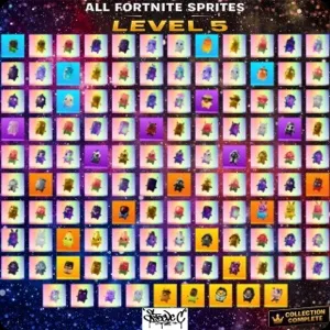 Fortnite Pick Any 5 sprites level 5 