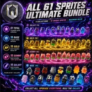 All 61 sprites (normal, gold, gummy, galaxy, peanut and new sprites too)