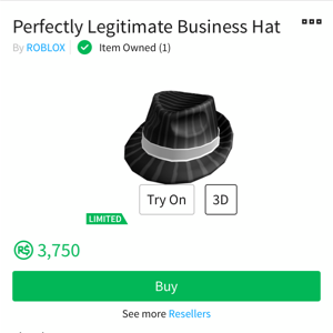 Collectibles Legit Business Hat In Game Items Gameflip