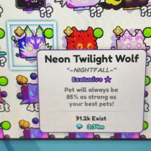 Neon Twilight Wolf