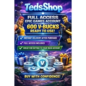 Full Access Epic Games Account | 600 V-Bucks | FAST Delivery