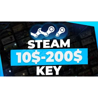 Steam 10$-200$ Key