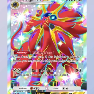 Solgaleo Shiny Ex Tcgp Pokemon
