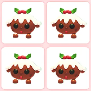 4x Christmas Pudding Pup