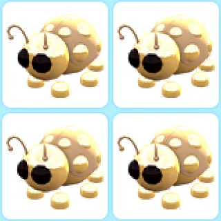 4x Golden Ladybug