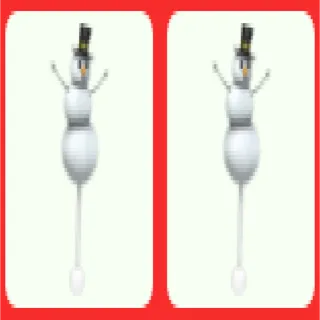 2x Snowman Rattle